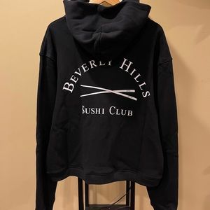 Beverly Hills Sushi Club Matsuhisa Nobu x Stampd Black Cropped Hoodie